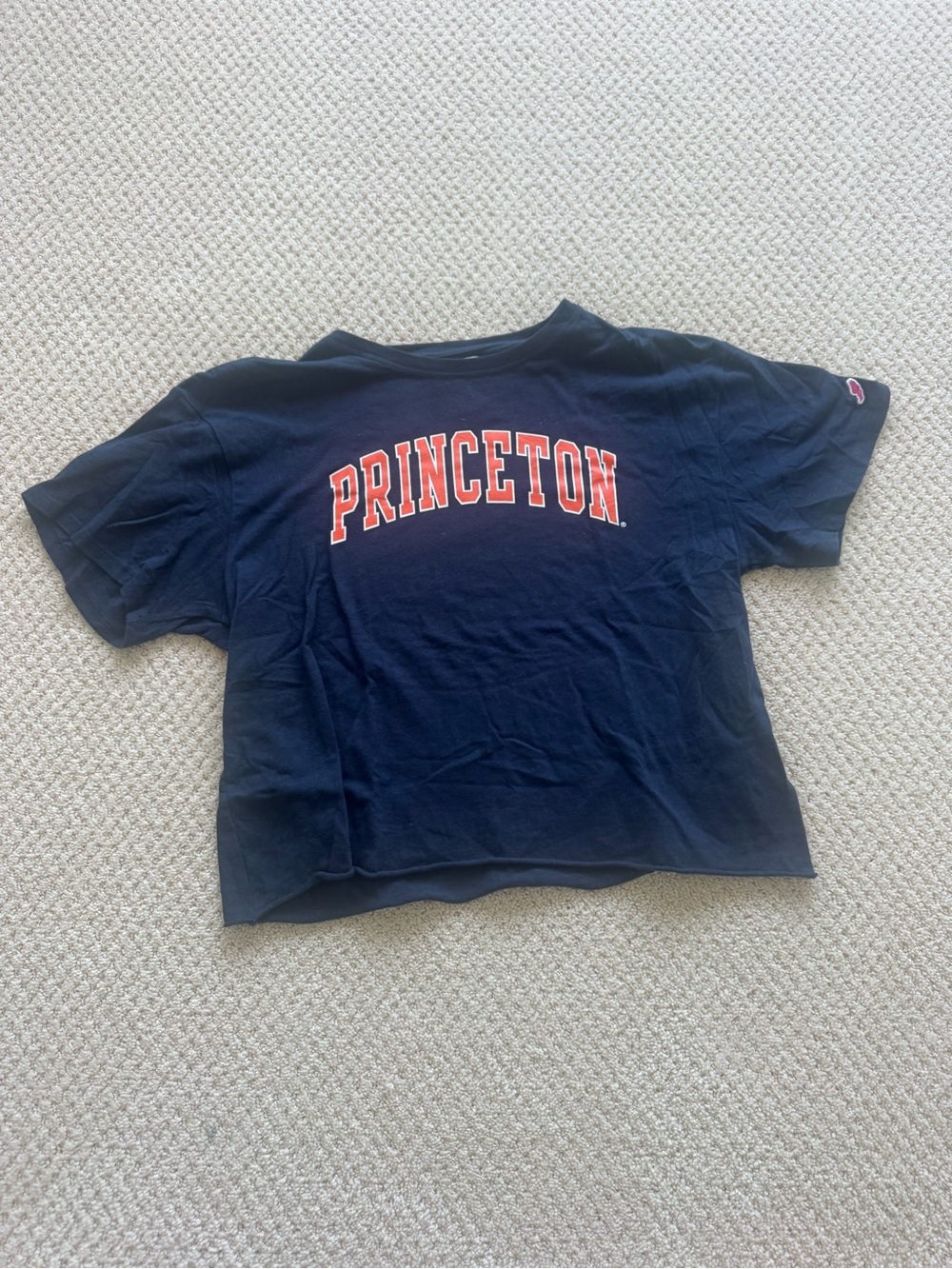 League Navy Blue Princeton Graphic Tee with Orange Lettering